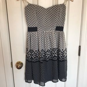 MODCLOTH Backless Fair isle strapless dress